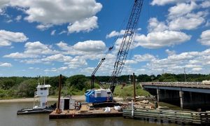 Barge with Crane | Intercoastal Marine, LLC